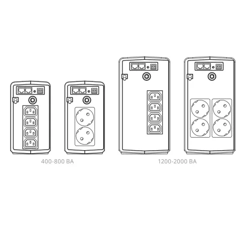 Напольный ИБП Импульс ЮНИОР ПЛЮС 400 SCHUKOx2