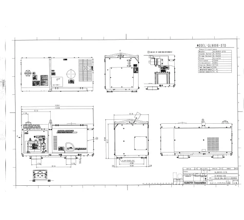 Дизельный генератор Kubota GL9000