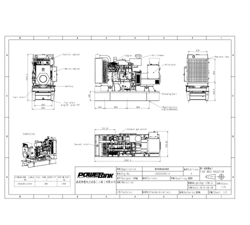 Дизельный генератор PowerLink GMS175C с АВР