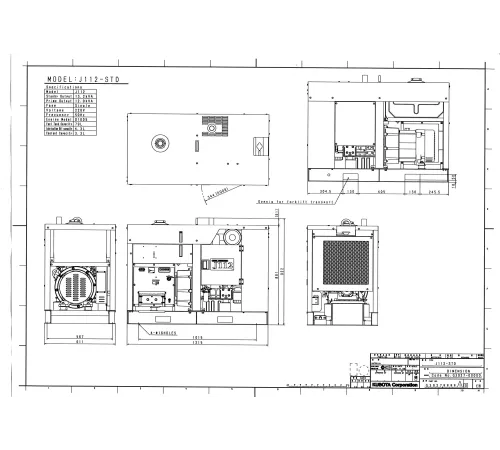 Дизельный генератор Kubota J112