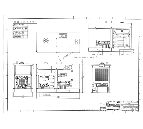 Дизельный генератор Kubota J116